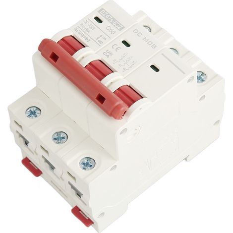 Disjoncteur tripolaire à courant continu, petit disjoncteur pratique pour système photovoltaïque solaire, 750 V CC, 50 A (1/5)