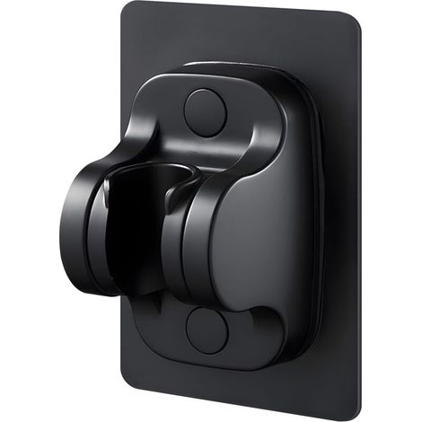 Support de pommeau de douche sans perçage, support de douche sans perçage avec angle réglable, support de douchette étanche, adhésif puissant, noir (1/4)