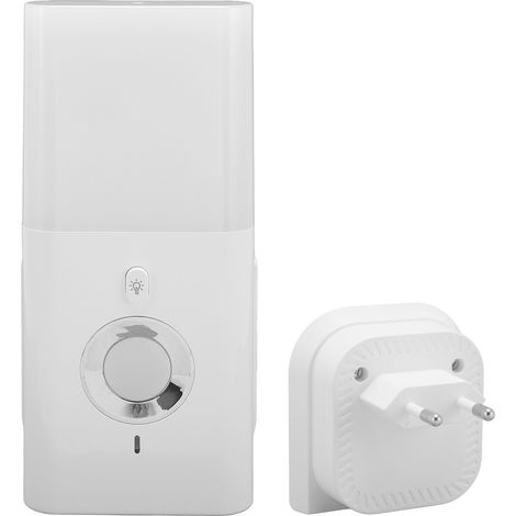 Veilleuse LED Prise Murale Capteur Crépusculaire Lumière Blanche 4200K-7600K Mode Lampe de Poche Intégrée Éclairage Sécurité (1/5)