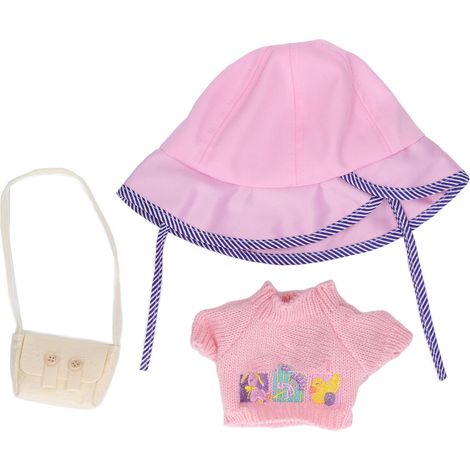 Bekleidungs- und Accessoires-Set für Plüschente: Mütze, Pullover, Tasche – waschbar, geruchlos, farbecht, weich und hypoallergen (1/5)