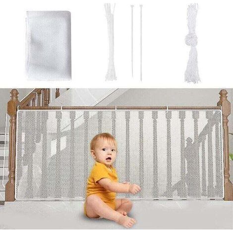 Filet chat balcon ,robuste et Réglable barriere de securite enfant,filet de Protection Anti-Chute pour Escaliers,convient pour les balcons, les escaliers, les parapets（3m0.9m） (1/4)
