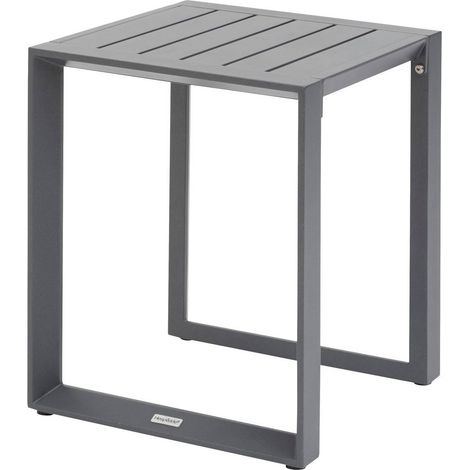 Tavolino quadrato in alluminio allure grafite 44 x 44 x 55 cm  - Hespéride