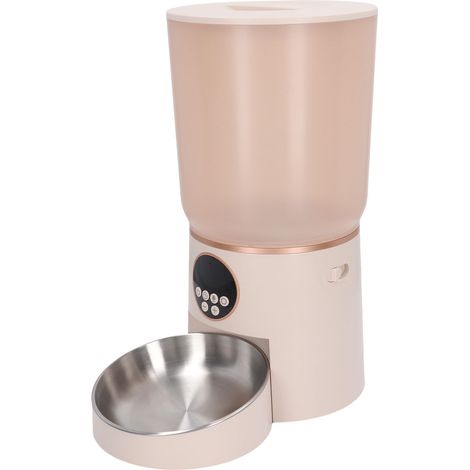 Distributeur automatique de croquettes pour chat avec minuterie intelligente, 5 L, double alimentation, bouton couleur café, type (1/5)
