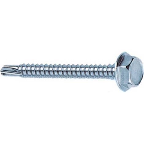 200 x VITE P/LAMIERA AUTOPERFORANTE TECC 5,5X 32MM ZN BIANCA UNI8117 DRILLEX
