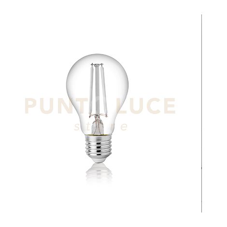 LAMPADINA ATTACCO E27 IN VETRO GOCCIA TRASPARENTE Ø 60 x H 108 mm 4 W 500 lm 3000 KCRI  80