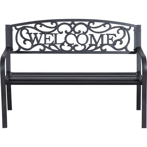 Banc jardin 2 places métal Mobilier de jardin (1/5)