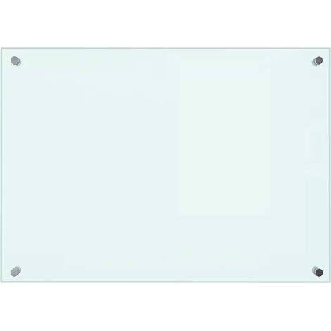 Protector antisalpicaduras de cocina práctico y decorativo 70 x 50 cm vidrio templado blanco 020046317 (1/5)
