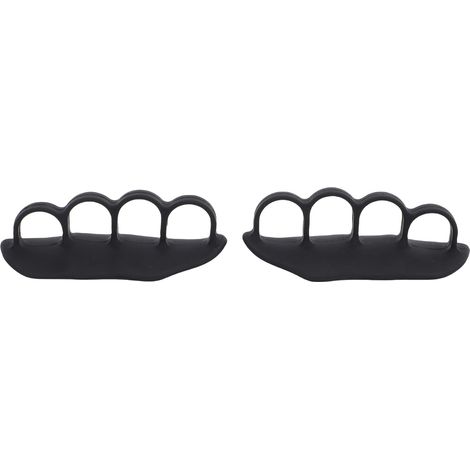 Poignées d'entraînement antidérapantes en Silicone, coussin ergonomique de levage de poids pour l'entraînement et l'exercice, noir (1/5)