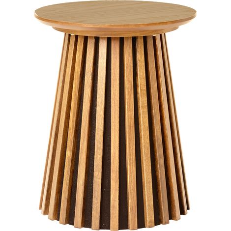 Osaka table d'angle Ø40cm en placage chêne.