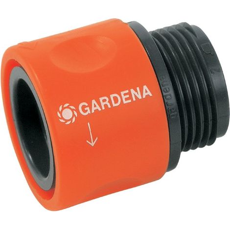 GARDENA 00917-50 Plastica Raccordo filettato per rubinetti 26,44 mm (3/4) AG, Raccordo a innesto