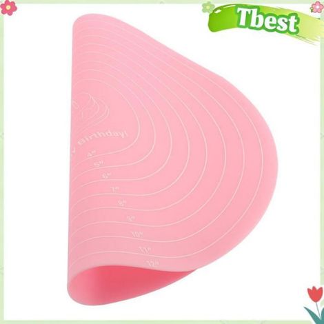 Silicone, tapis de cuisson, tapis résistant à la chaleur, durable, multi-usage, avec mesures pour rouler la pâte et la cuisson (1/4)