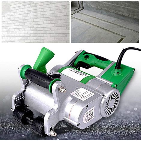 Machine de découpe de rainure murale, 1100w 2000 RPM machine de découpe de rainure murale électrique, profondeur, hauteur réglable, diamètre 25mm (1/5)