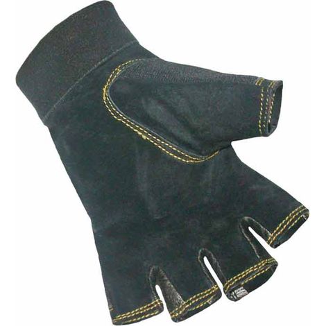 Caterpillar – Gants de manutention en cuir – Paume en peau de porc – Dos en poly/Spandex respirant – Norme EN388 – Ajustement serré et confort supérieur (1/3)