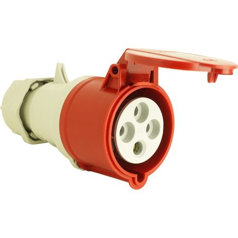 Prise de courant portable CEE 4P 32A 400V IP44 industrielle (1/5)