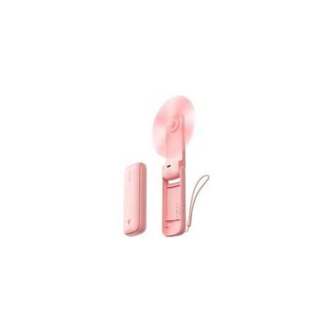 Ventilateur Portable à Main, Mini Ventilateur de Poche, USB Rechargeable [24H d'Autonomie], Petit Pliable pour Voyage, Été, Cadeau Femme et Fille-Rose