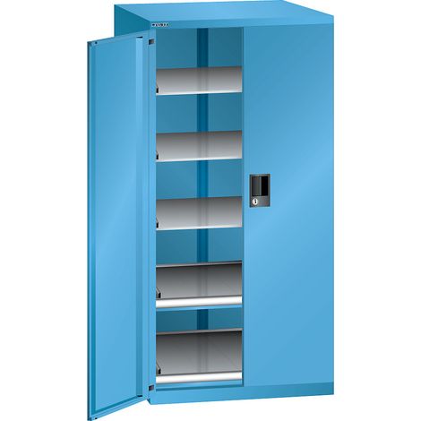 LISTA, Armoire à tiroirs à portes battantes, hauteur 1450 mm,