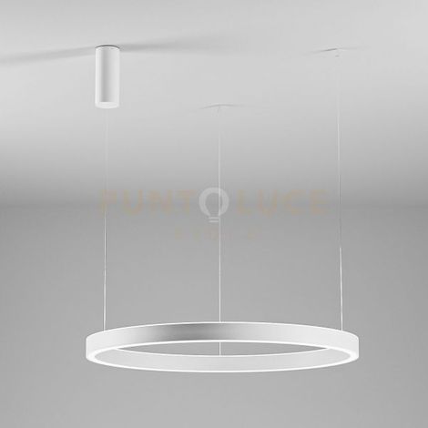 CRISEIDE S/1G - LAMPADARIO A SOSPENSIONE BIANCO A LED DIMMERABILE 3000K 5300LM 100W D.96,6CM