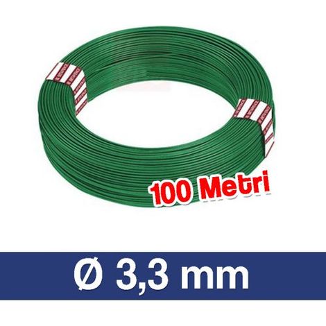 FILO FERRO PLASTICATO PER LEGATURA RETI BETAFEN BEKAERT Ø VARI X100 MT (16923V) mm 3,3 x 100 metri (16924)