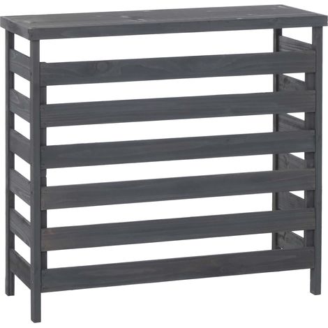 Copertura per impianto di climatizzatore/pompa calore HHG-073, rivestimento in legno MVG 78x84x32 cm, antracite grigio