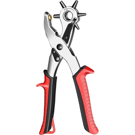 Perceuse Pour Cuir Outil De Poinçonnage Pour Ceintures En Cuir  Pince à Œillets 360° Rotatif pour Selles, Tissus, Bracelets Montre et Colliers Chiens (1/5)