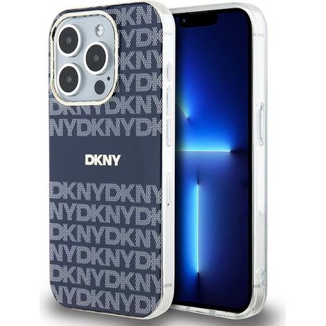 Custodia rigida blu/blu DKNY DKHMP15LHRHSEB per iPhone 15 Pro 6.1" con IML Mono & Stripe e MagSafe. (1/5)