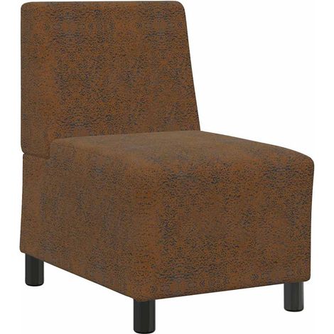 Modular Sofa Unit Armless Brown 55 x 74 x 82 cm vidaXL (1/5)
