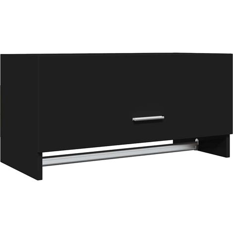 Maison Exclusive - Kleiderschrank Schwarz 70x32,5x35 cm Holzwerks
