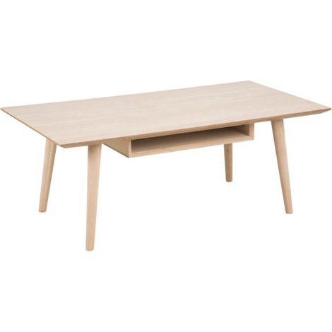 Table basse rectangulaire chêne blanchi avec niche L115 - CENTIOR (1/5)
