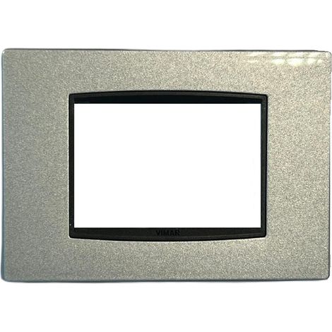 Placca classic a 3 moduli Argento metal Vimar Eikon 20653.10