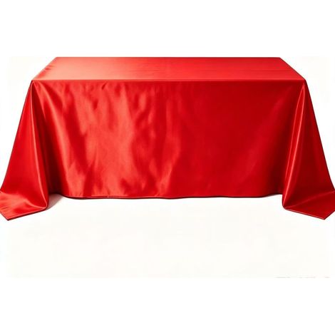 Nappe en Satin pour Banquet de Mariage, Banquet d'événement, décoration de baptême, Rouge, 250 x 350 cm (1/5)
