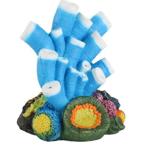 Décoration Aquarium Résine Corail Artificiel Volcan Pierre à Bulles pour Paysage Aquatique Autonome (1/5)