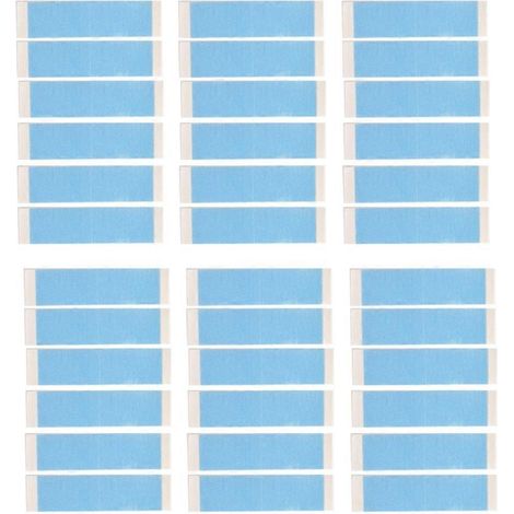 36 bandes adhésives double face imperméables à forte tenue pour extensions, toupets et perruques à dentelle (1/5)