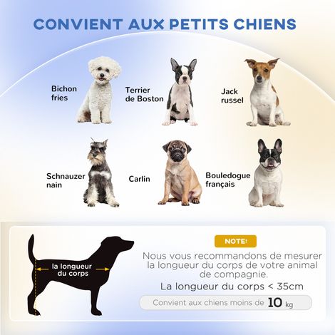 Canapé chien lit pour chien chat avec rebord coussin moelleux pieds bois massif dim. 74 x 48,5 x 31 cm revêtement micro-fibre chocolat (1/5)