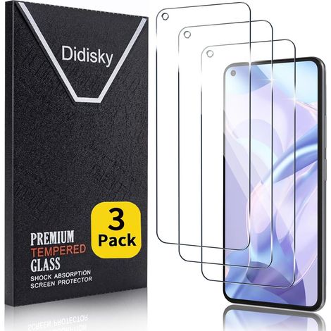 Lot de 3 Protecteur Verre Trempé pour Xiaomi Mi 11 Lite 4G / 5G /5G NE, Film Protection écran, résistance aux Rayures, dureté 9H, Pas de Bulles, Haute définition, Facile à Utiliser (1/5)