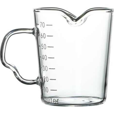 Tasse À Lait En Verre - Double Ouverture - Capacité 70 ml - Verre Borosilicaté Épais - Pour Préparation Café Expresso Et Latte Art - 1 Pièce (1/5)