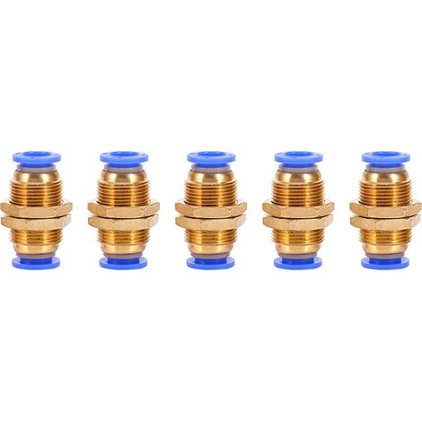 Raccords Pneumatiques À Sertir - Valve D'air Et Connecteur De Tuyau - Haute Pression Et Étanche - Pour Polyuréthane Nylon - Lot De 10 Pièces (1/5)