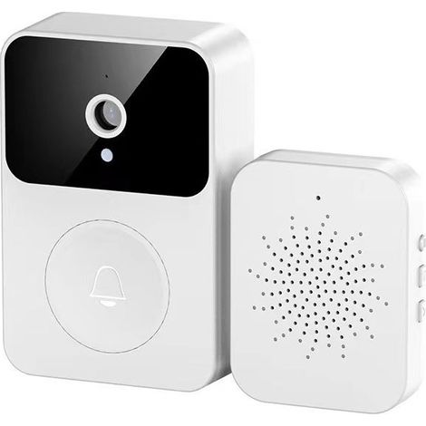 Sonnette sans Fil avec Caméra,Visiophone sans Fil avec Carillon, Audio Bidirectionnel,Cloude Stockage (1/4)