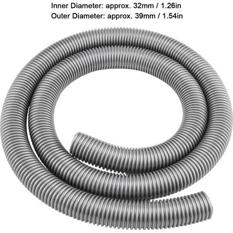 Tuyau d'aspirateur flexible, 2 m, Ø int. 32 mm, Ø ext. 39 mm, accessoire universel (1/2)