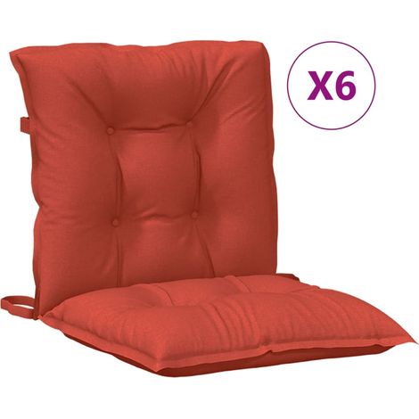 Maison Exclusive - Niedriglehner-Auflagen 6 Stk. Melange Rot 100x (1/5)