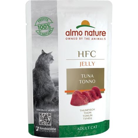 Almo Nature Cat HFC Jelly Tonno - Bustina 55 Gr - Cibo Umido Gatti