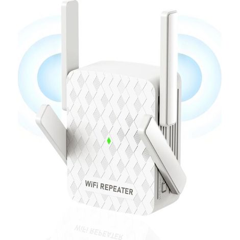 Amplificateur WiFi Le Plus Rapide en 2024. Couverture Domestique Jusqu'à 10000 Pieds Carrés. 35 Appareils. Répéteur Internet sans Fil 1200 Mbps avec Port RJ45. Double Bande 2.4G/5G. 4 Antennes