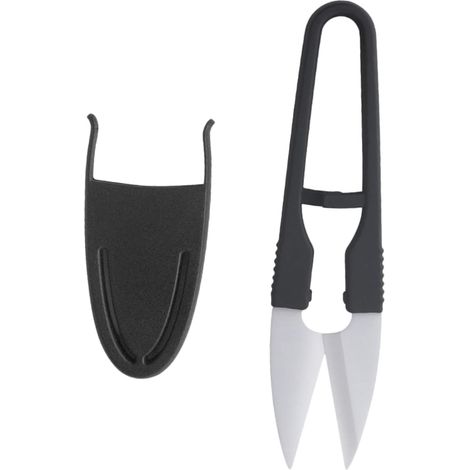 Ciseaux Forme u Avec Lame Céramique Antirouille Coupe-fil Précis Pour Broderie Couture Et Petite Avec Manche Plastique Ergonomique Et Protection (1/4)