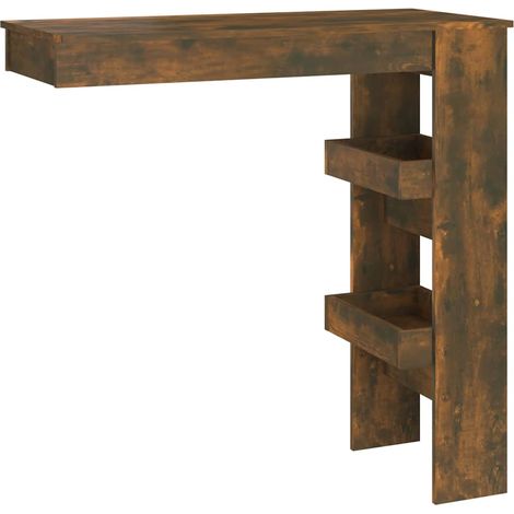 Maison Exclusive - Mesa de bar de pared contrachapada roble ahuma (1/5)