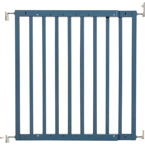 Safetots Chunky Wooden Screw Fit Stair Gate, Azure Blue, 63.5cm - 105.5cm, Wood Baby Gate, Screw Fit Safety Barrier