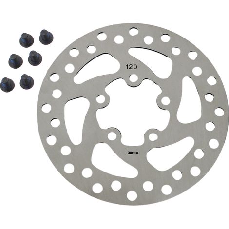 Scooter-Zubehör: 120-mm-Scheibenbremse, Fünfloch-Bremsscheibe, runde Bremsbeläge mit Befestigungsschrauben (1/4)