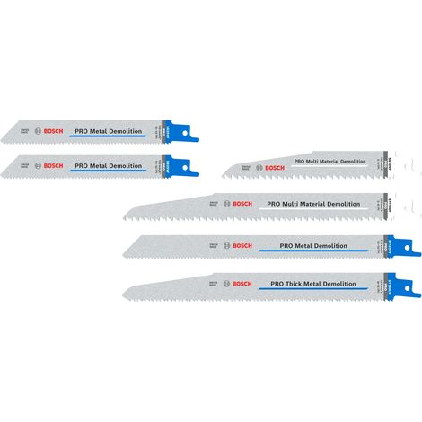 Coffret 6 lames PRO Demolition pour scies sabres - BOSCH - 2607011820 (1/5)