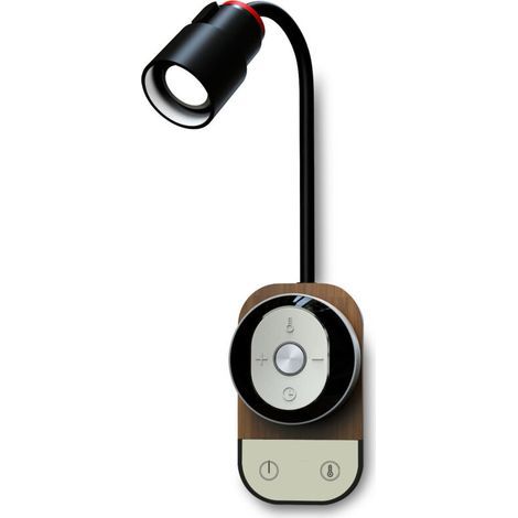 Black Bedside Lamp, Wall-Mounted Reading Light, LED Bedside Lamp for Reading, Modern Flexible Swan Reading Lamp, Wall-Mounted Bedroom Reading Light with Switch (Rechargeable and Remote Controlled) (1/5)