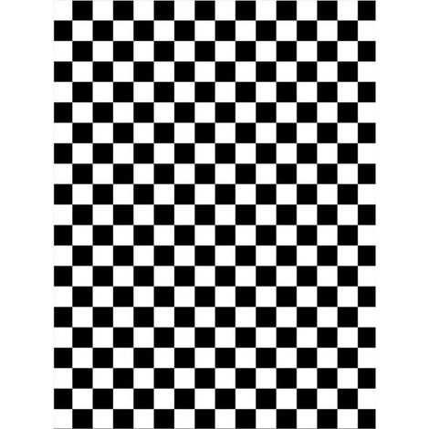 Tapis Personnalité Créative Tapis en Damier Salon Chambre Simple Tapis Quadrillé Noir Et Blanc Coussin De Canapé Carré Frais Tapis Décoratifs pour La Maison (Noir)