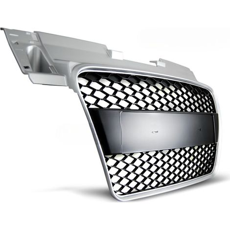Grille de calandre pour Audi TT 8J de 2006 a 2014 Argent noir Sport Style-27318007 (1/2)