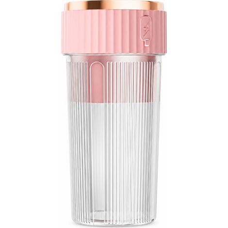 Blender portable rose cerisier à 6 lames pour smoothies et jus (1/5)